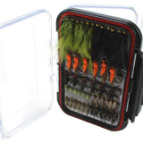 Mega Fly Assortment, 120 All-Time Most Popular Flies | 2 Sided Fly Box | Wild Water Fly Fishing