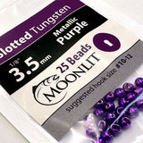 Moonlit Slotted Tungsten Beads (25 pack)