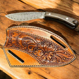 Mini Kukri Blade – Damascus Steel Walnut Handle