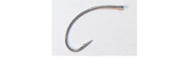 Fishing hook with a sharp curved metal design and short shank