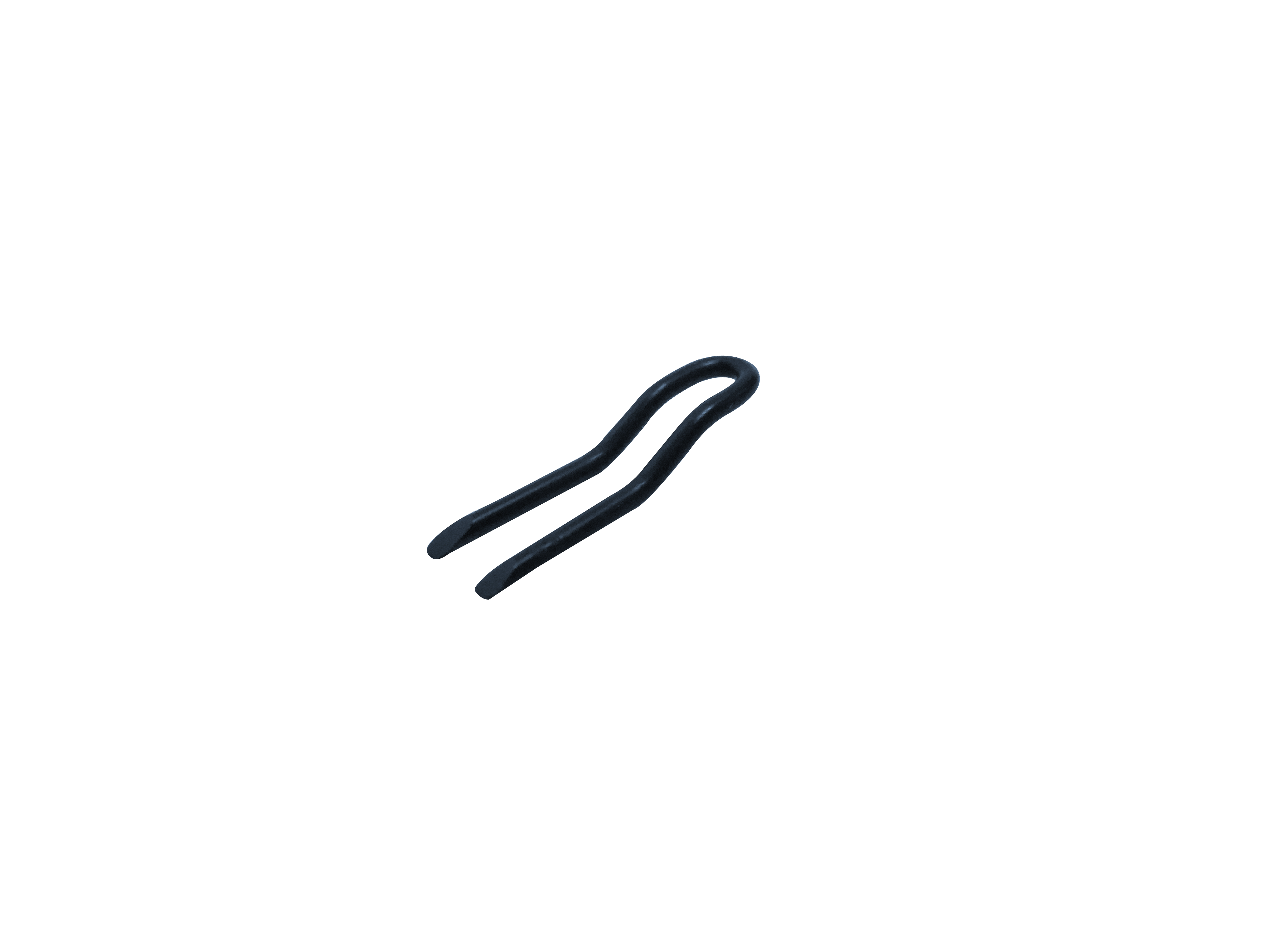 Black hook keeper, small metal clip for securing a hook