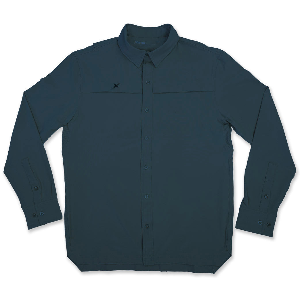 Long Sleeve Solid Lifestyle Button Down w/ REPEL-X