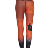 Sunset Surfer Ocean Print Patterned All Sport Leggings