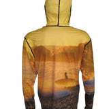 Golden Surfer Lightweight Ocean Graphic Hoodie
