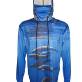 Porpoises Lightweight Ocean Graphic Hoodie