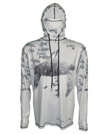 Sea turtle ocean graphic lightweight hoodie with hood, drawstrings, and zip front