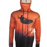 Sunset Surfer Lightweight Ocean Graphic Hoodie