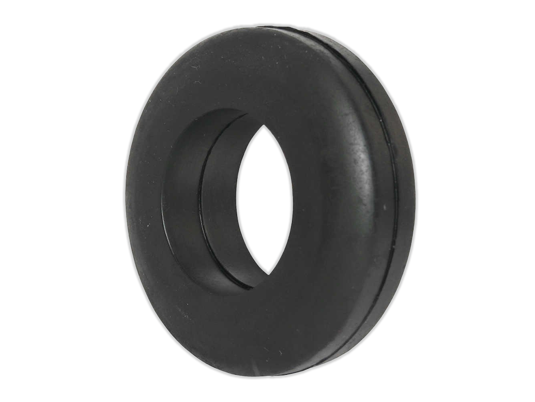 Dark gray oar stop with oval center opening