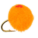 Egg Fly, Size 12 | Orange with Red Spot | Qty. 6 | Wild Water Fly Fishing