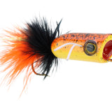 Mini Bass Popper, Size1/0 | Orange Tiger | Qty. 4 | Wild Water Fly Fishing
