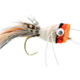 Deer Hair Bass Bug, Size 2 | Qty. 2 | Orange | Red | White | Wild Water Fly Fishing