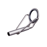 Titanium rod guide ring with metal frame and dark insert