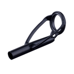Black rod guide with zirconia ring, polished frame, metal tube