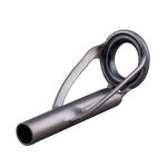 Stainless rod guide with black zirconia ring, polished frame, metal tube