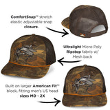 Pintail Pair Duck Hat Waterfowl Print 6-Panel Rope Cap