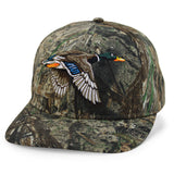 Flying Mallard 6-Panel on Mossy Oak Duck Blind