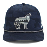 Wolf Howl Cloud Texture 5-Panel Rope Cap