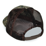 Riverside cap back view with brown mesh panels and adjustable snapback closure