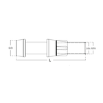 Black rod reel seat with ridged end sections