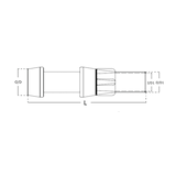 Black rod reel seat with ridged end sections