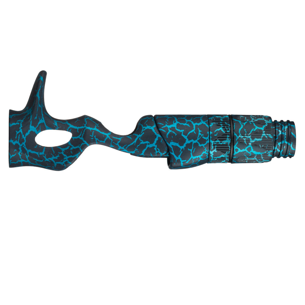 SEAGUIDE Casting Reel Seat Model XCSS with blue crackle finish, casting lever nut area