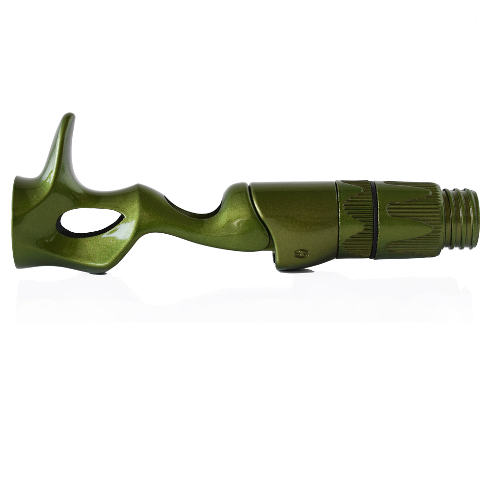 SEAGUIDE Casting Reel Seat Model XCSS in olive green, ribbed hood and end cap