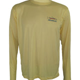 Men's Sun Protective Fishing Shirt Pale Yellow/Brown Trout