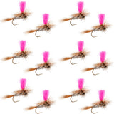Adams Hi-Viz Parachute Classic Dry Fly - 12 Flies Hook Size 14