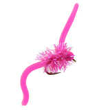 Tungsten Bead Head Squirmy Worm 2.0, Size 12 | Pink | Qty. 6 | Wild Water Fly Fishing
