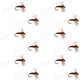 Poly Wing Rusty Spinner Mayfly 12 Flies Hook Size 16