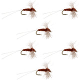 Poly Wing Rusty Spinner Mayfly 6 Flies Hook Size 18