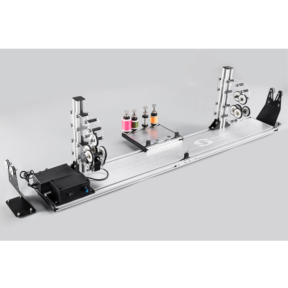 Power wrapper and dryer machine base with switch and blue indicator