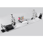 Power wrapper and dryer machine base with switch and blue indicator