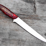 Professional Fillet Knife – 13" with Red Epoxy Resin Handle