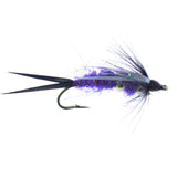 Double Bead Purple Psycho Prince Nymph Fly - 6 Flies Size 12