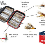 Attractor/Trout Stimulator Fly Assortment, 42 Flies | Fly Box | Wild Water Fly Fishing
