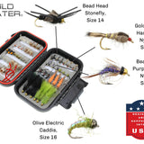 Mini Mega Fly Assortment, 60 All-Time Most Popular Flies | Fly Box | Wild Water Fly Fishing