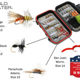 Mini Mega Fly Assortment, 60 All-Time Most Popular Flies | Fly Box | Wild Water Fly Fishing