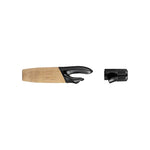 Cork rod rear grip with black reel-seat hardware and locking end cap