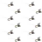 RS2 Gray Emerger Midge - 12 Flies Hook Size 22