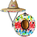 Rainbow #3 Fish Print Patterned Straw Sun Hat