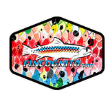 Rainbow #3 Fish Print Patterned Straw Sun Hat