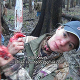 Rambo Knife – Handmade 17" Damascus Steel Blade with Blood Groove & Rosewood Handle