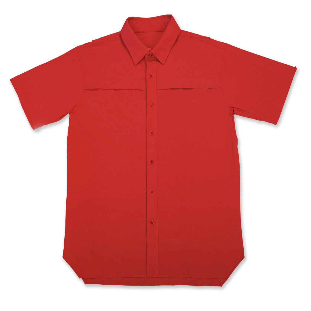 Short Sleeve Solid Lifestyle Button Down w/ REPEL-X