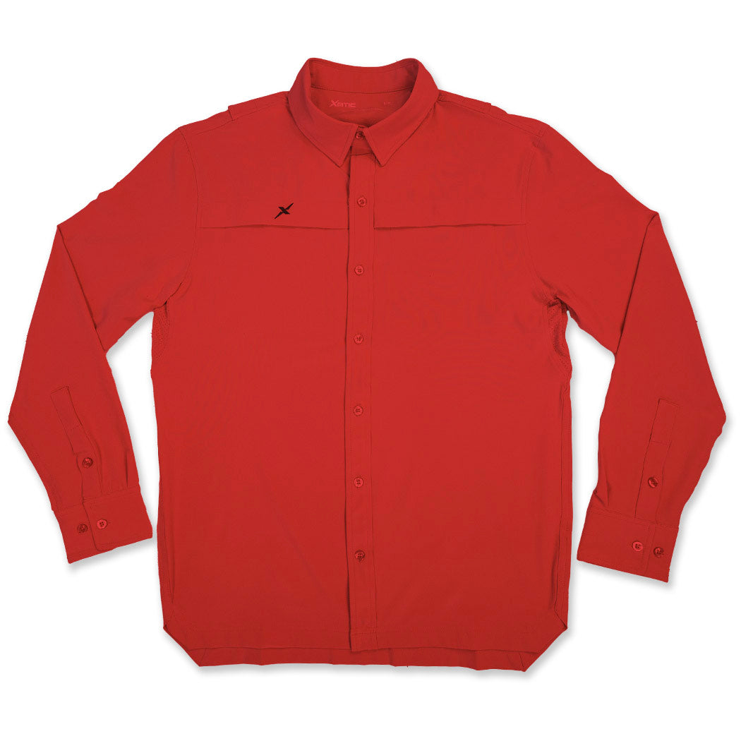 Long Sleeve Solid Lifestyle Button Down w/ REPEL-X