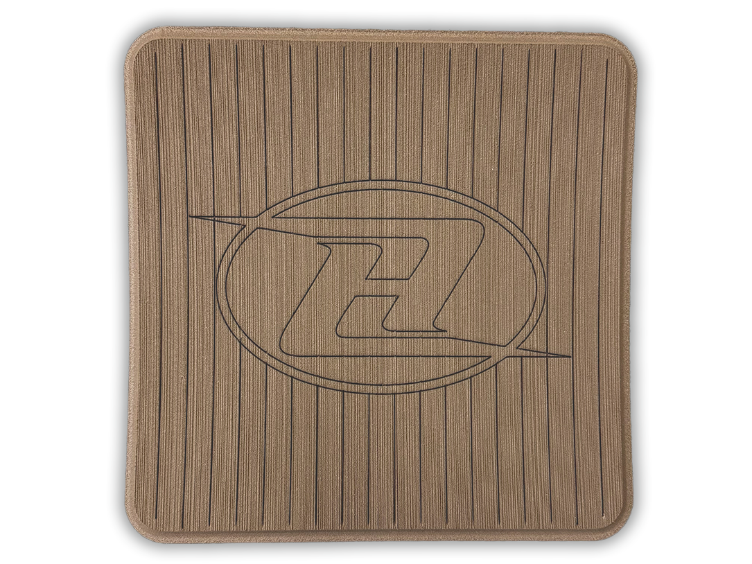 FlyPatch II traction patch, tan brown ribbed mat with oval logo