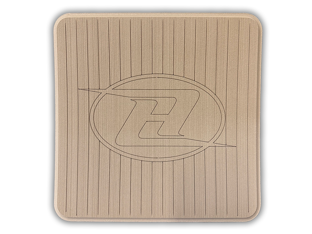 FlyPatch II traction patch, light beige ribbed mat with oval logo