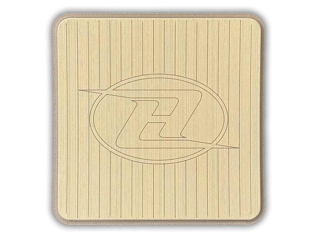 FlyPatch II traction patch, pale yellow ribbed mat with oval logo