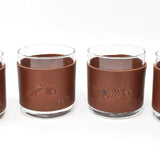 Fly Stamped Rocks Glasses