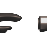 Spinning reel seat hood and nut, dark finish, SMS model by Seaguide